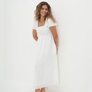 American Eagle Outfitters White Midi Dress